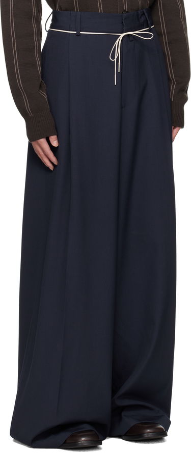 Bukser Dries Van Noten Dries Van Noten Drawstring Trousers Mørkeblå | 252-020915-2057, 1