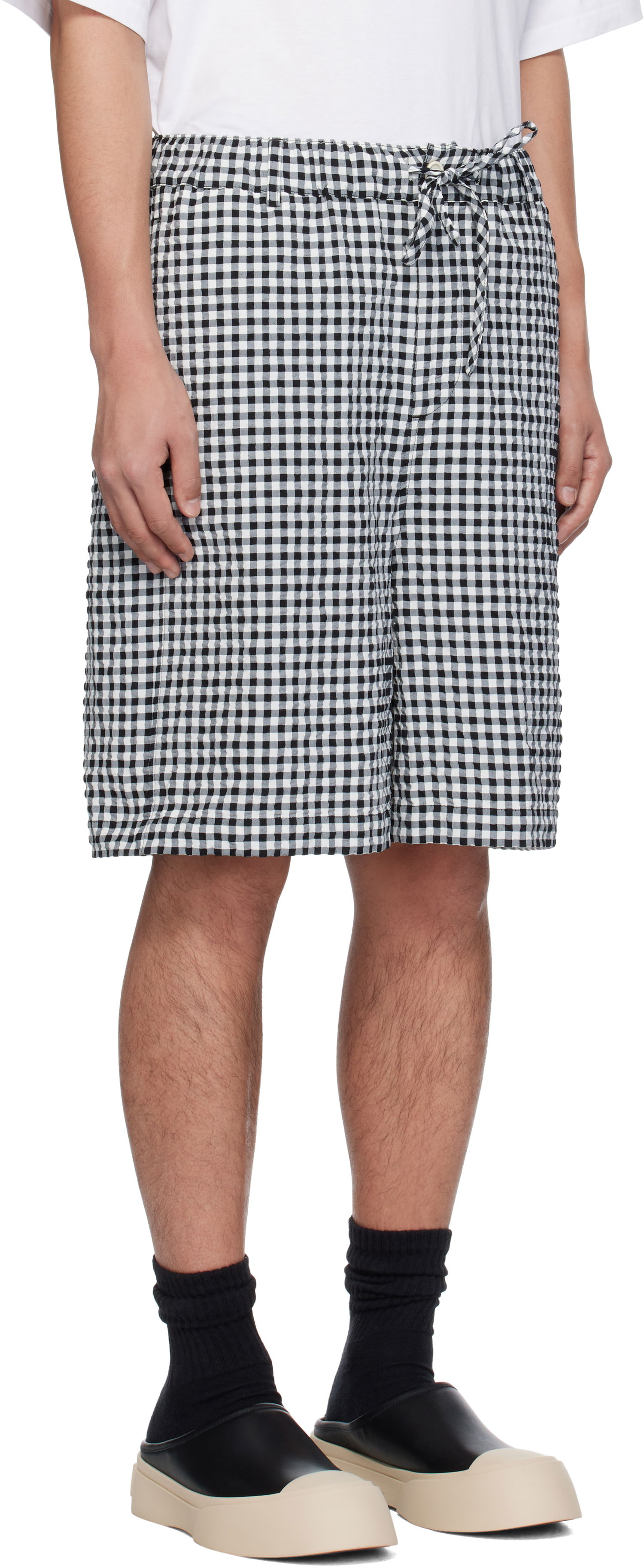 Shorts Marni Marni Gingham Seersucker Drawstring Shorts Sort | PUMU0291A0 UTN929, 1