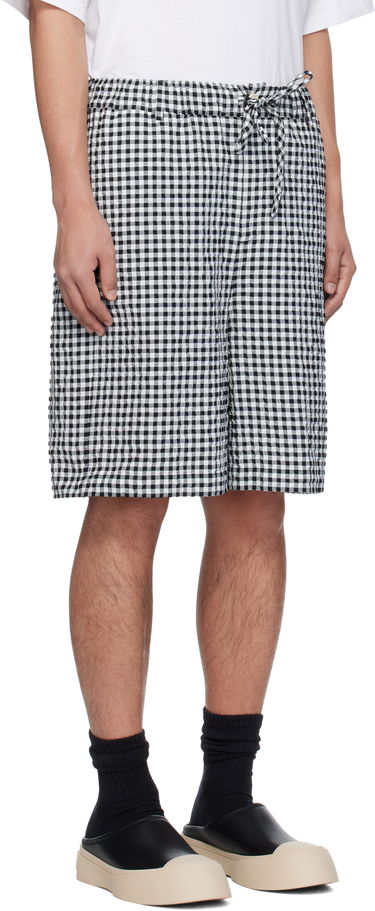 Shorts Marni Marni Gingham Seersucker Drawstring Shorts Sort | PUMU0291A0 UTN929, 1