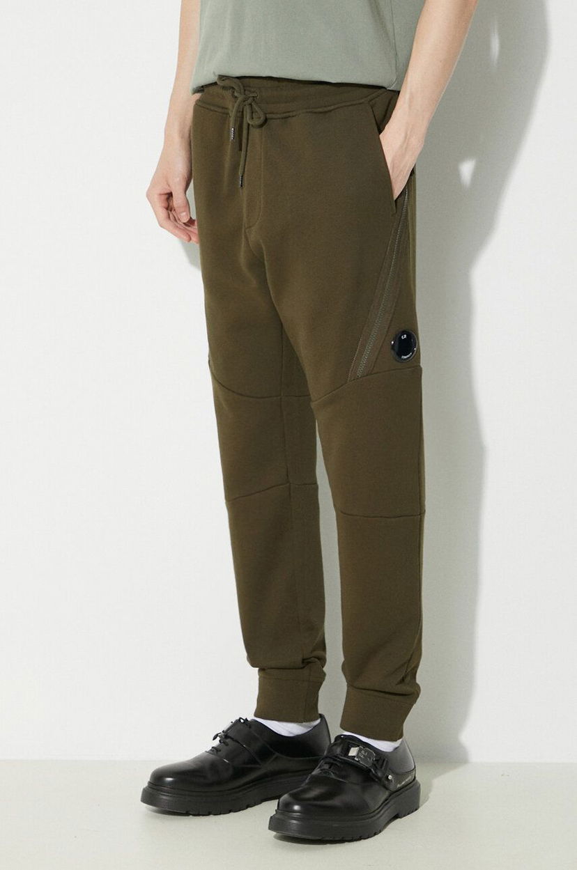 Joggingbukser C.P. Company Diagonal Raised Fleece Sweatpants Grøn | 16CMSP084A005086W