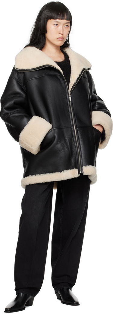 Jakke TOTEME TOTEME Signature Shearling Jacket Sort | 214-122-606, 3