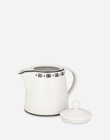 Home decor Dolce & Gabbana Dolce & Gabbana Porcelain Teapot with DG Logo Hvid | TC0139TCALHU0082, 3