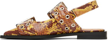 Kjole GANNI GANNI Feminine Buckle Flats Gul | S2940, 2
