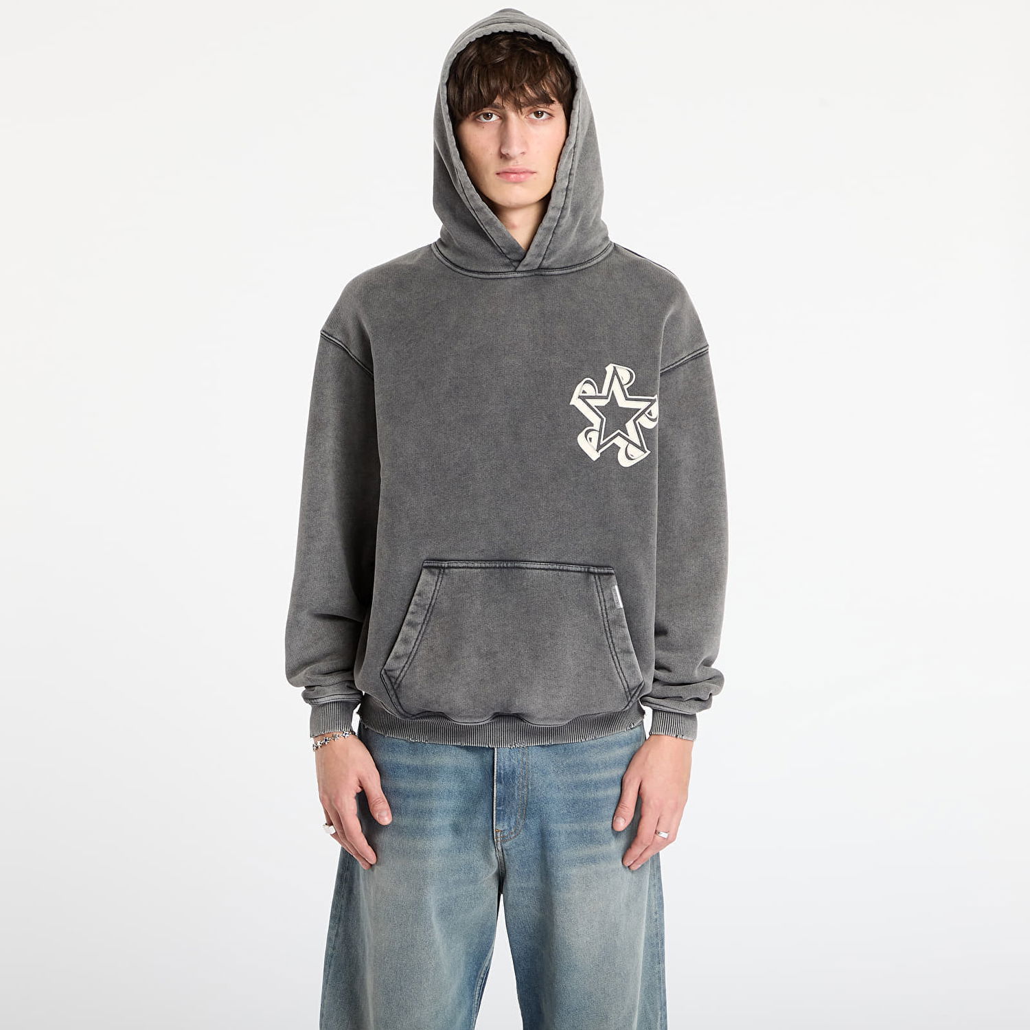 Sweatshirt Represent Clo Vintage Initial Star Hoodie L Grå | MLM100375-47, 0