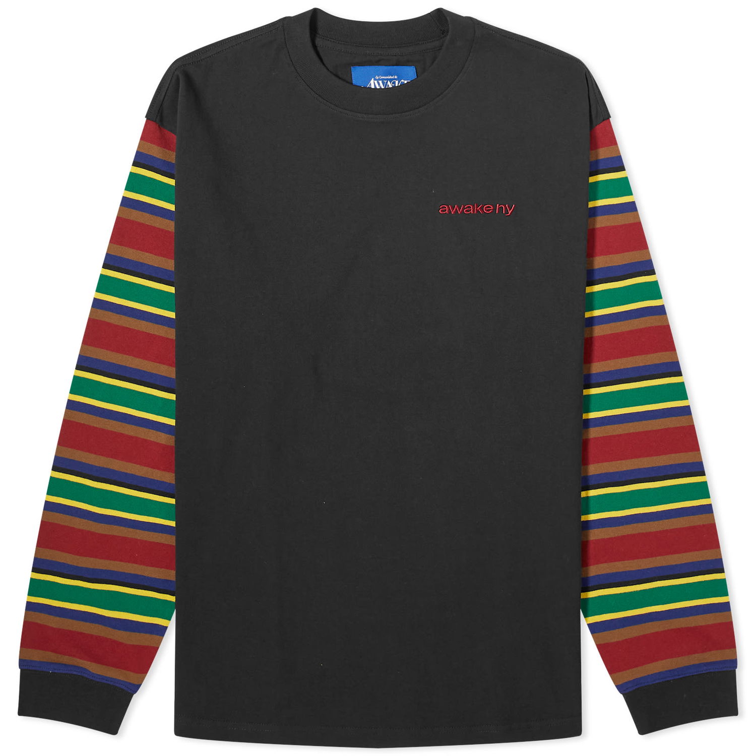 T-shirt Awake NY 94 Stripe T-Shirt Sort | AWK-FW23-TS001-BKM, 0