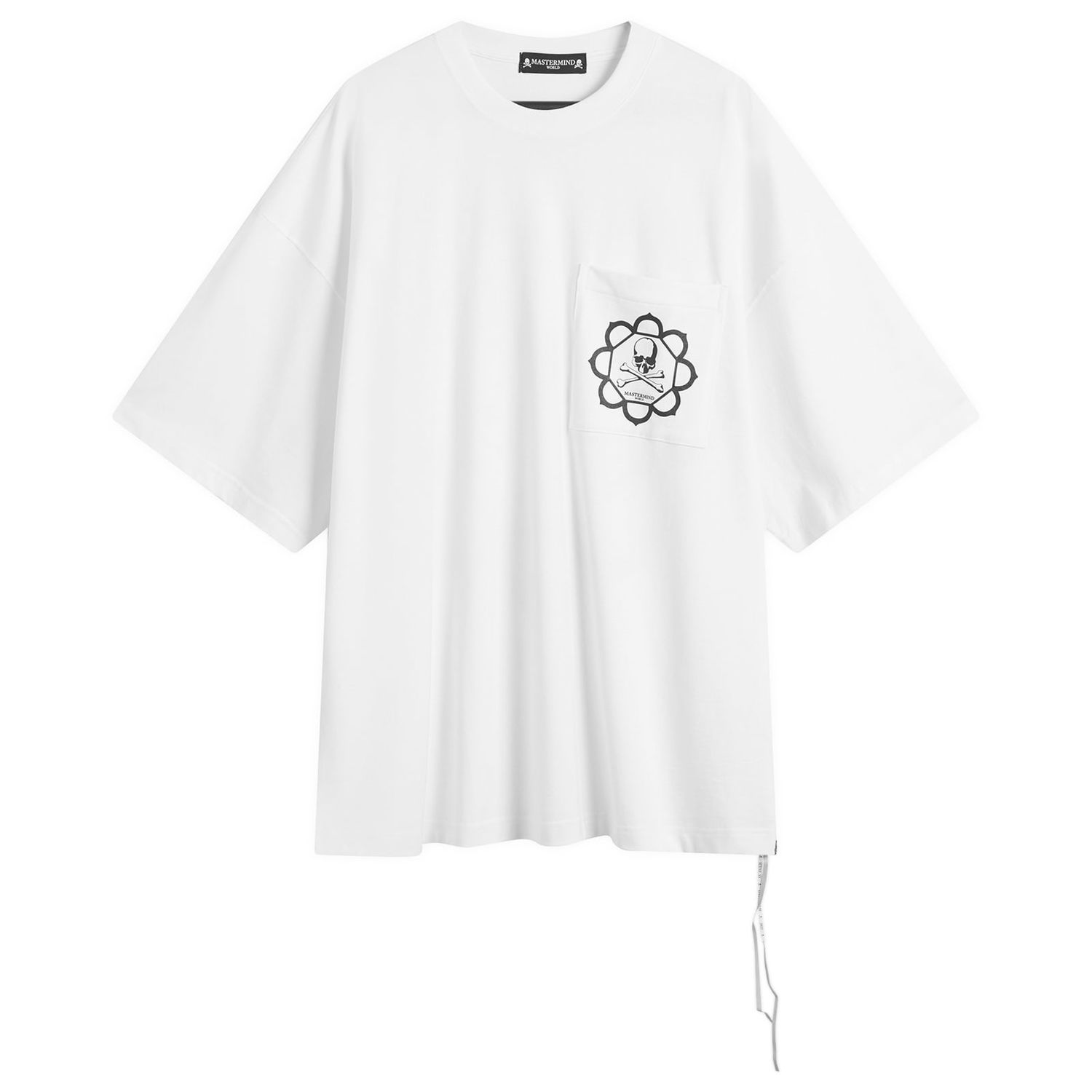 T-shirt Mastermind WORLD Skull Graphic Pocket Short Sleeve T-Shirt Hvid | MW25S15-TS067-012, 0