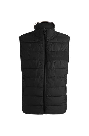 Vest BOSS Water-Repellent Gilet Sort | 50518375