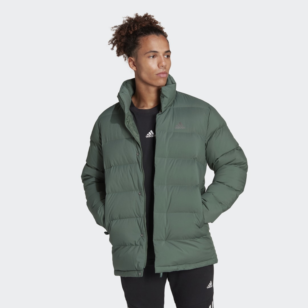Puffer jakke adidas Originals Helionic Mid-Length Down Jacket Grøn | HG6282, 0
