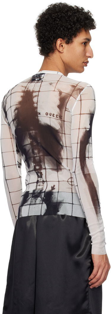 T-shirt Jean Paul Gaultier Jean Paul Gaultier 'The Squeletor' Mesh Long Sleeve Top Hvid | 25/33-F-TO241-T580-0100, 2