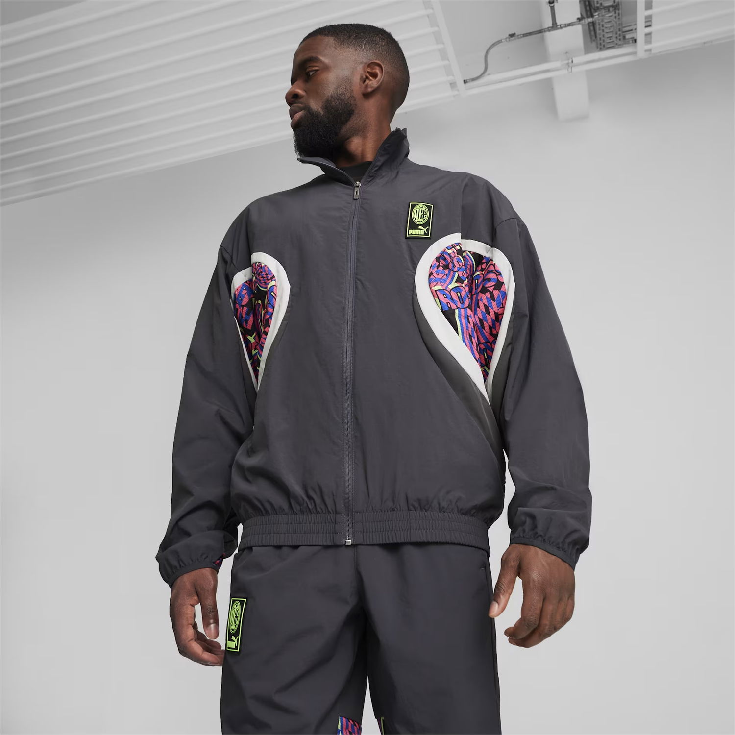 Vindjakke Puma AC Milan Woven Jacket Sort | 774037-08, 1