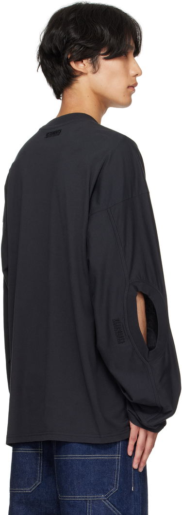 T-shirt VETEMENTS VETEMENTS Logo Cut-Up Longsleeve T-Shirt Sort | UH76LS580B, 2