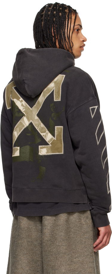 Sweatshirt Off-White Off-White Arrow Skate Martyrdom Hoodie Sort | OMBB085S25FLE00P1361, 2