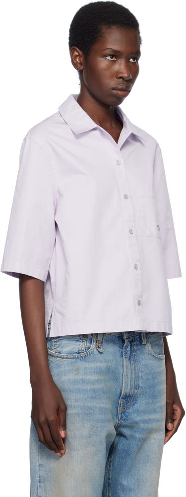Skjorte MAISON KITSUNÉ Maison Kitsuné Cropped Boxy Shirt Lilla | OW00427WW9031, 1