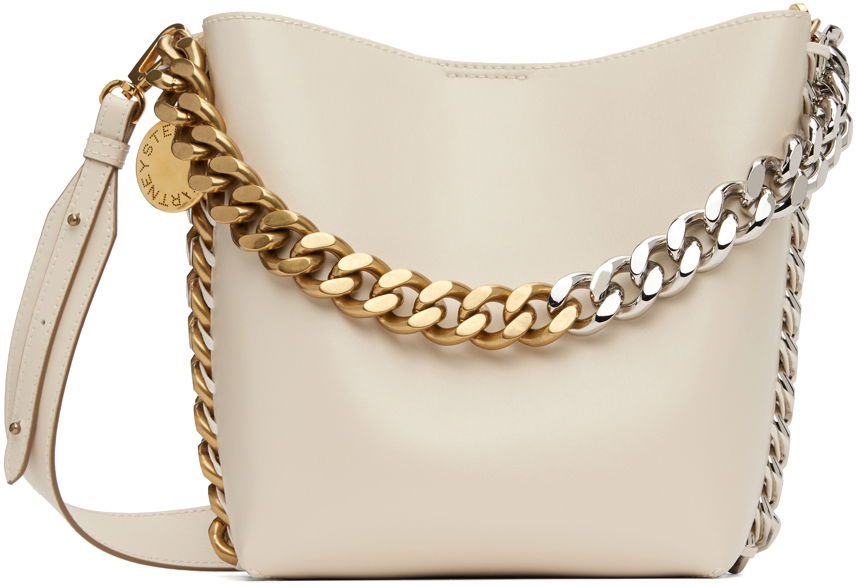 Skuldertaske Stella McCartney Bucket Bag With Chain Hvid | 7B0033W8839, 0
