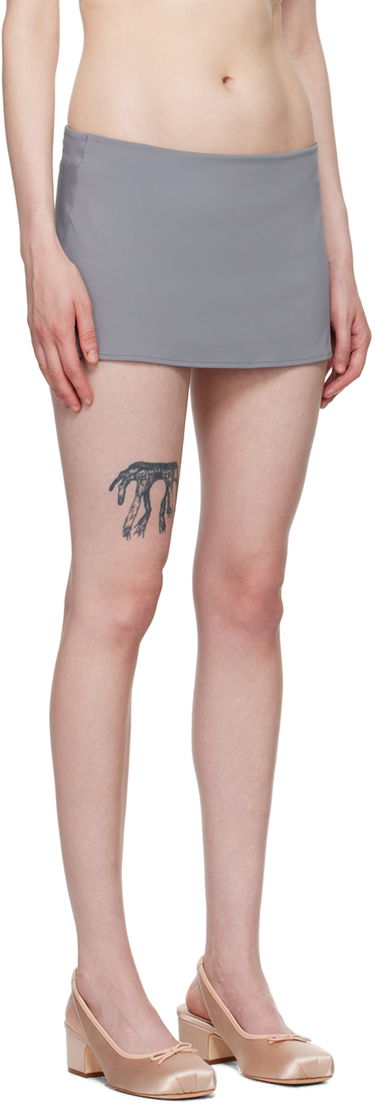 Nederdel GUIZIO Guizio Micro Miniskirt Grå | F23510K014, 4