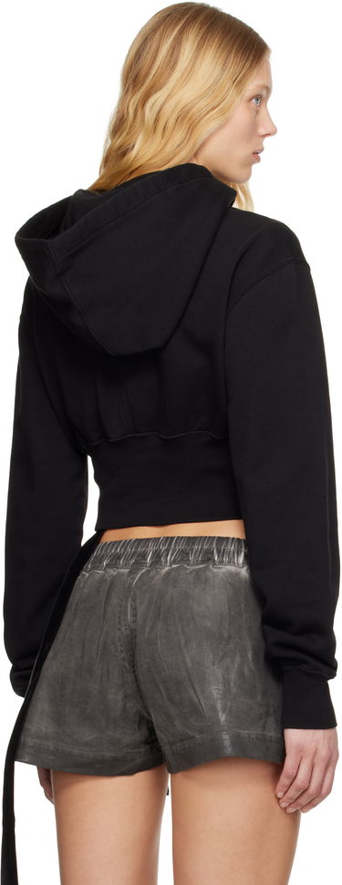 Sweatshirt Rick Owens Rick Owens DRKSHDW Hollywood Tatlin Cropped Hoodie Sort | DS01E3220 FP, 2