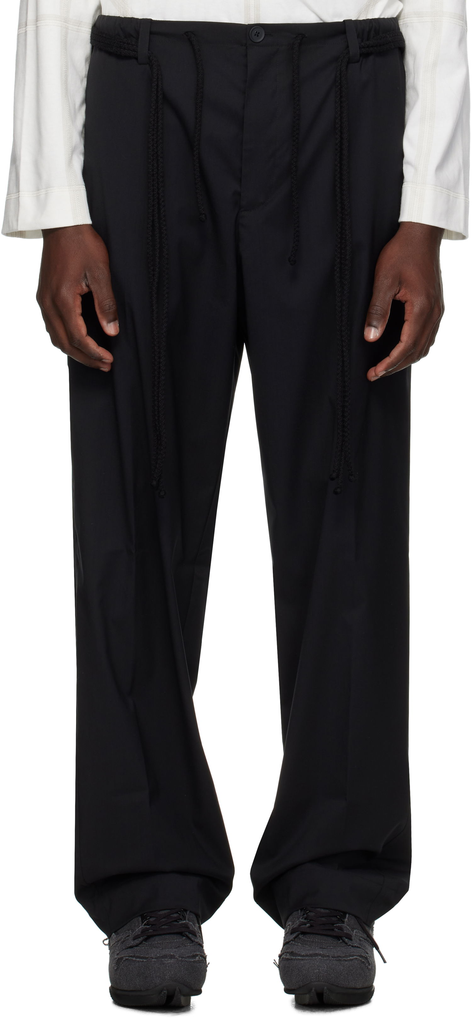 Bukser Craig Green Craig Green Elasticized Worker Trousers Sort | CGAW25CWOTRS96, 0