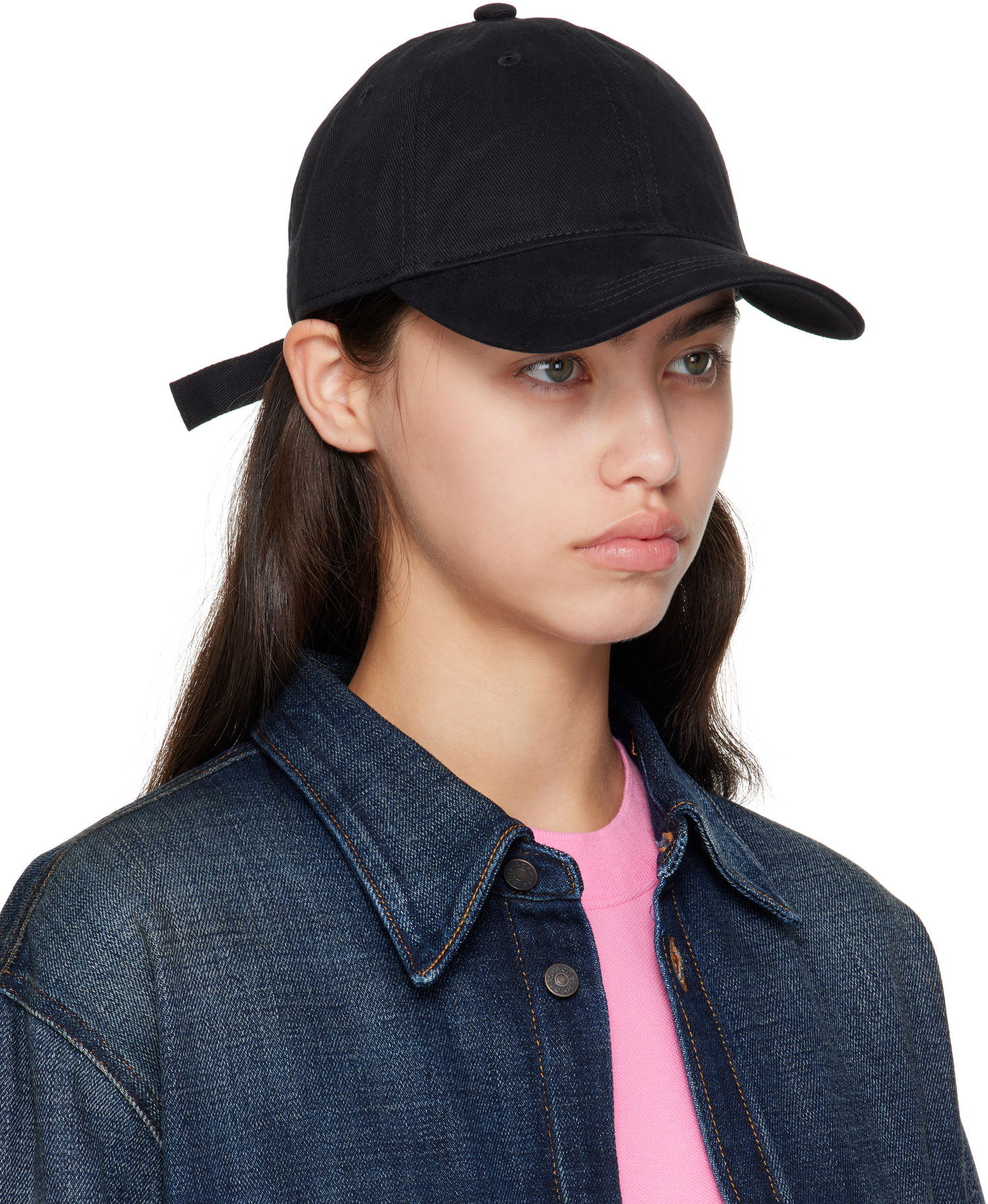 Kasket Acne Studios Acne Studios Twill Logo Cap Sort | C40420-, 1