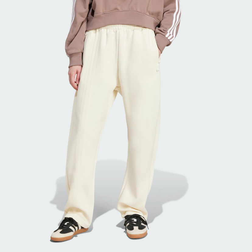 Joggingbukser adidas Performance 3-Stripes Oversized Sweatpants Beige | JJ0943