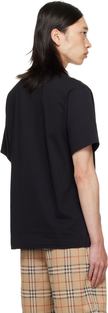 T-shirt Burberry Burberry Gothic Logo Cotton T-Shirt Sort | 8116061, 2