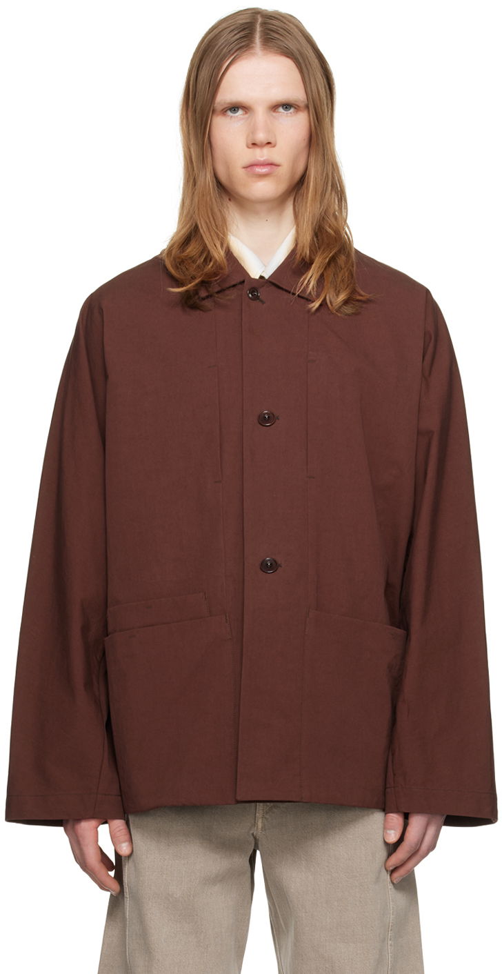 Jakke LEMAIRE Lemaire Single Breasted Jacket Brun | OW1075 LF1220