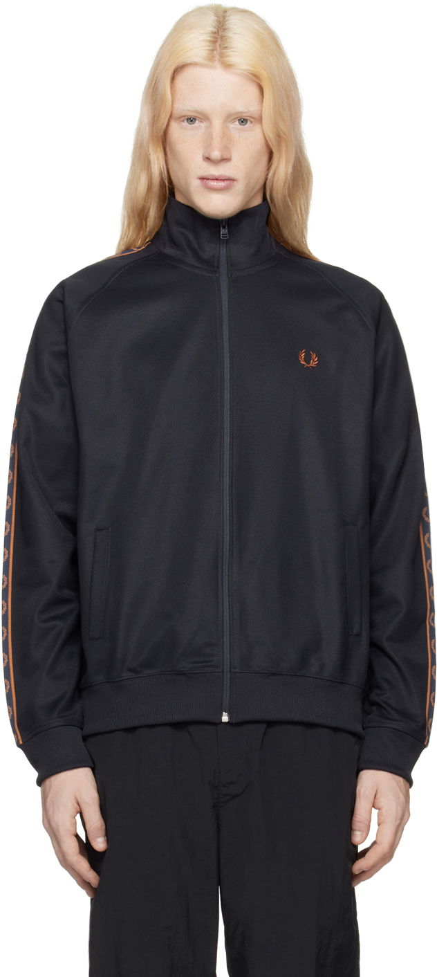 Jakke Fred Perry Contrast Tape Track Jacket Sort | J5557-Q51, 0