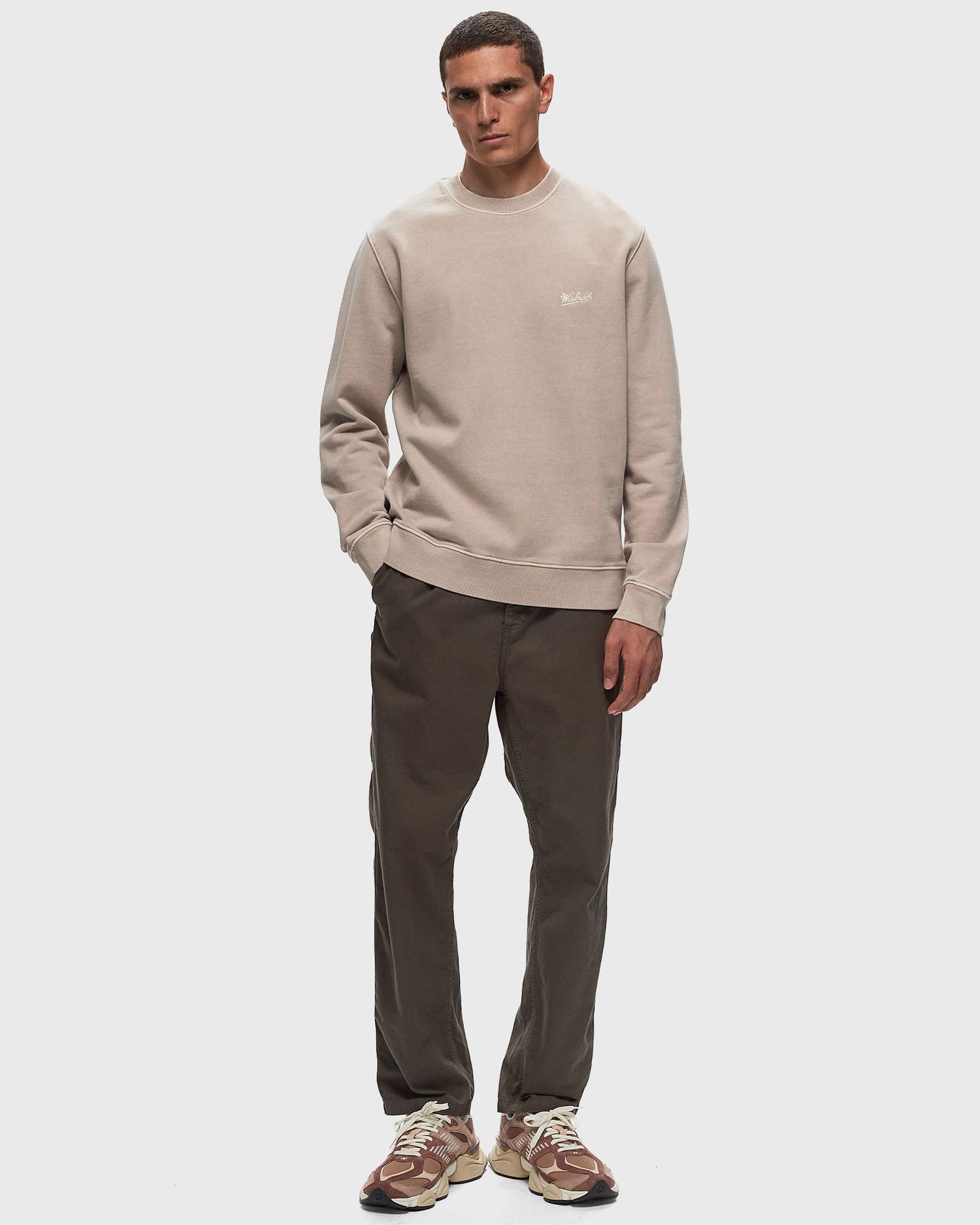 Sweatshirt WOOLRICH GARMENT DYED CREWNECK Beige | CFWOSW0259MRUT3686-8072, 1