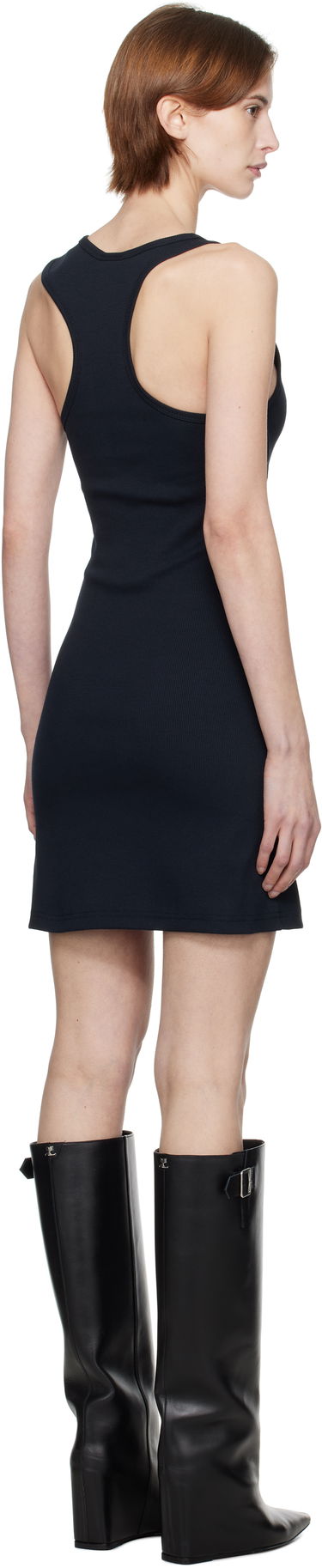 Kjole Courrèges Courrèges Double Buckle Rib Minidress Mørkeblå | 125JRO550JS0194, 2
