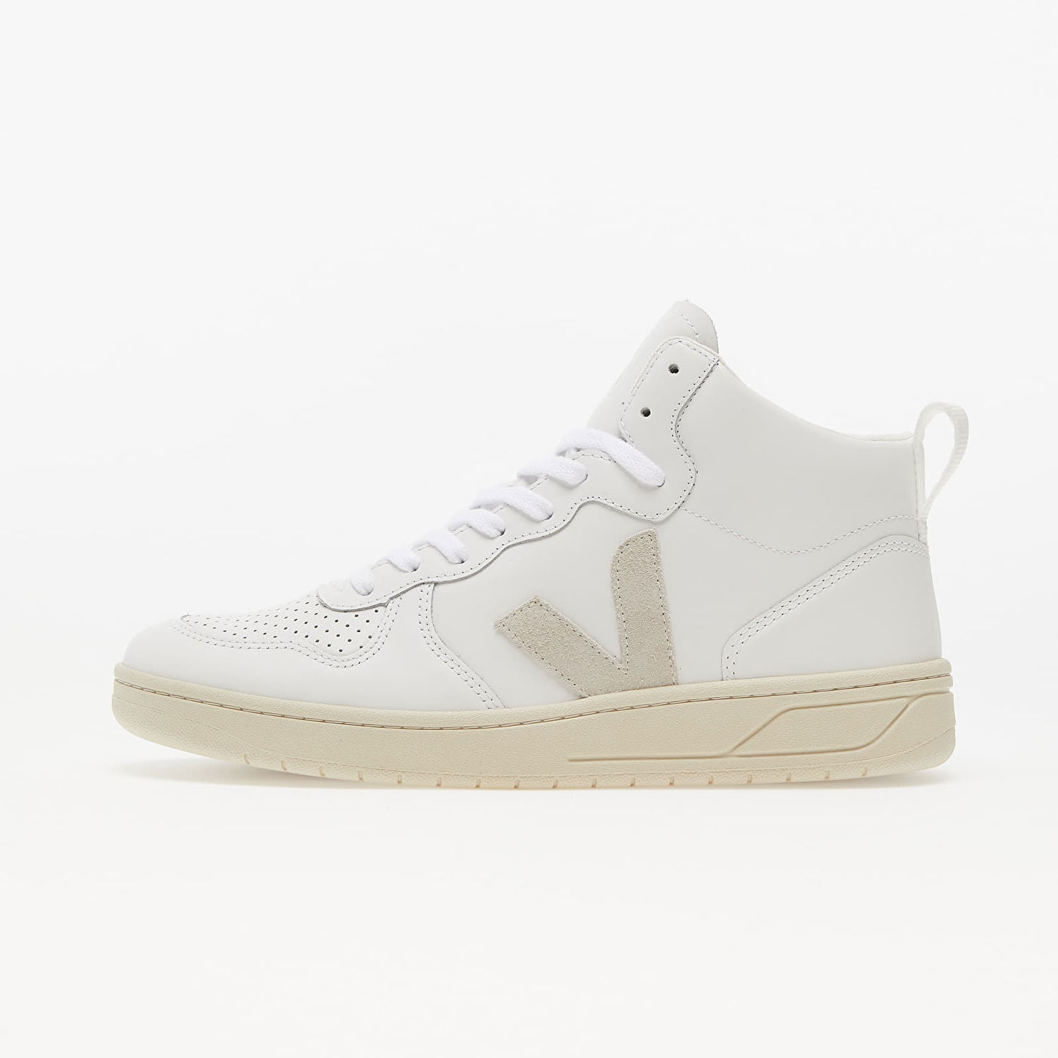 Sneakers og sko Veja V-15 Leather "Extra White/ Natural" Hvid | VQ0201270B, 0