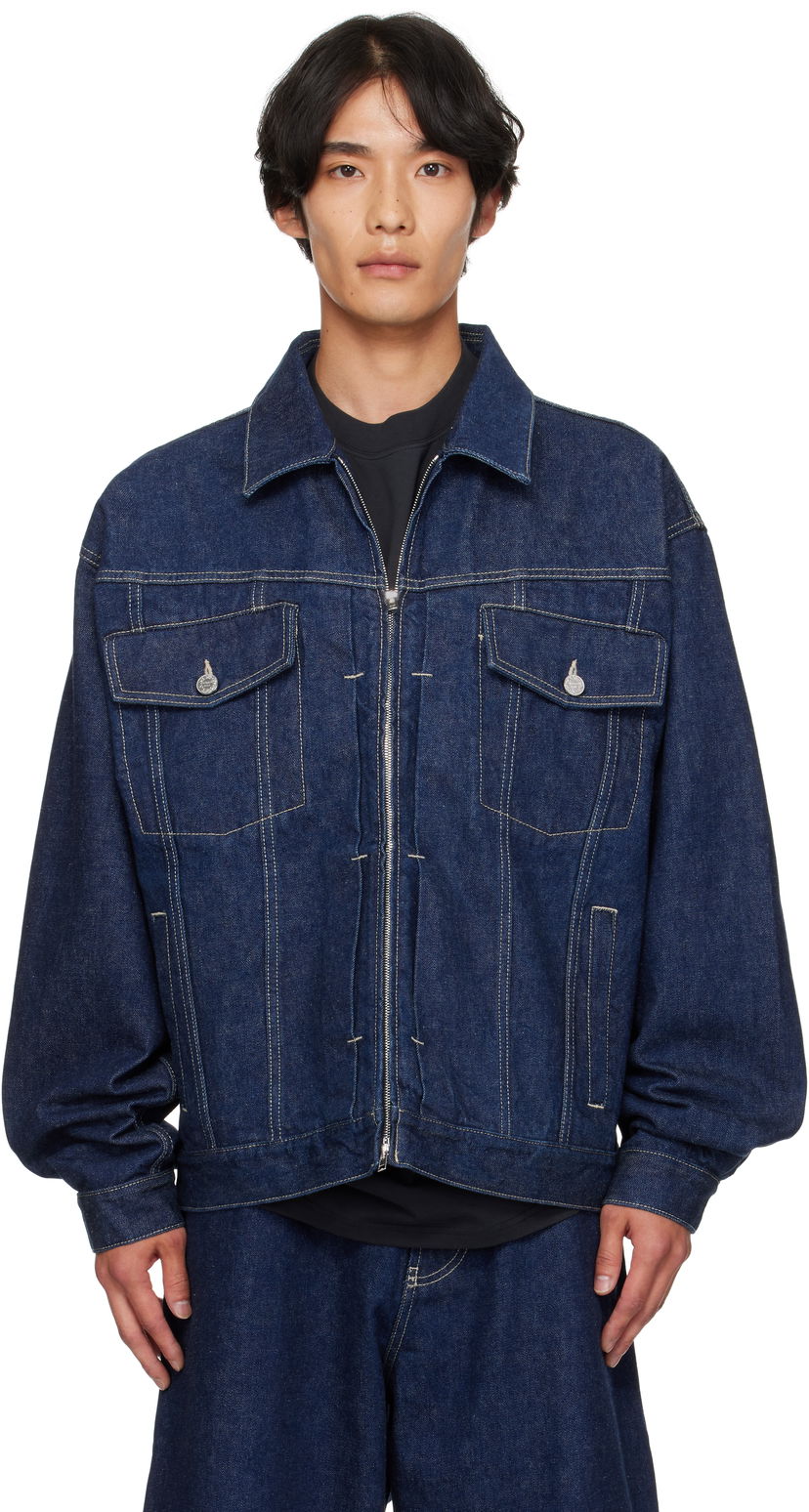 Jakke VETEMENTS VETEMENTS Hip-Hop Denim Jacket Blå | UH76DJ250N