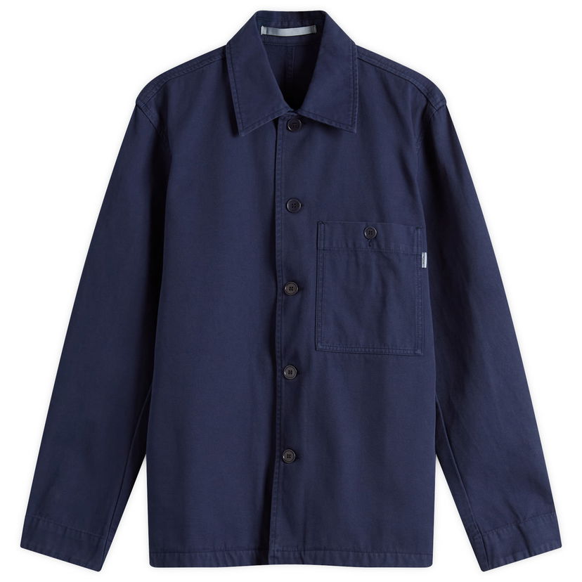 Skjorte NORSE PROJECTS Standard Twill Overshirt, Size Large Blå | N50-0260-7555