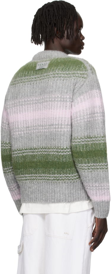 Sweater KENZO Kenzo Paris 'Speed Stripe' V-Neck Sweater Grå | FF65PU7423CG, 2
