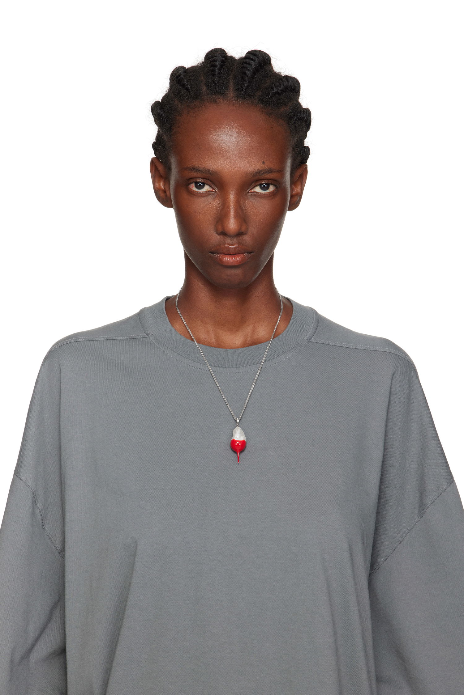 Halskæde Ottolinger Ottolinger Dipped Pearl Pendant Necklace Rød | 125-903125-01, 1