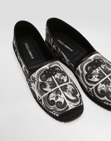Tilbehør Dolce & Gabbana Dolce & Gabbana Shell-print Canvas Espadrilles Flerfarvet | A50730AD506IU3TN, 3
