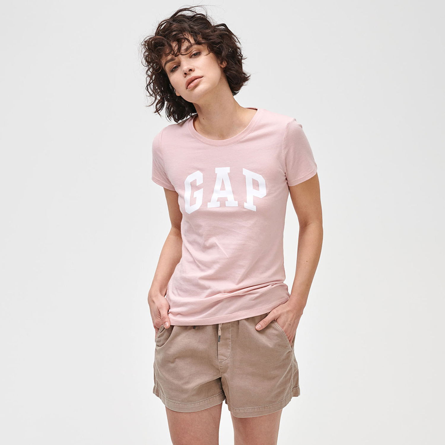 T-shirt GAP Logo Tees 2Pack Pink Standard Hvid | 548683-02, 1