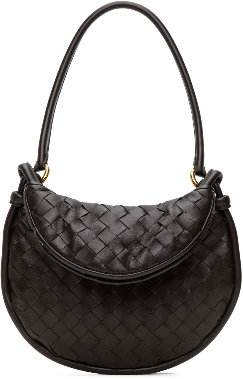 Håndtaske Bottega Veneta Small Intrecciato Leather Shoulder Bag Brun | 776764 VCPP1