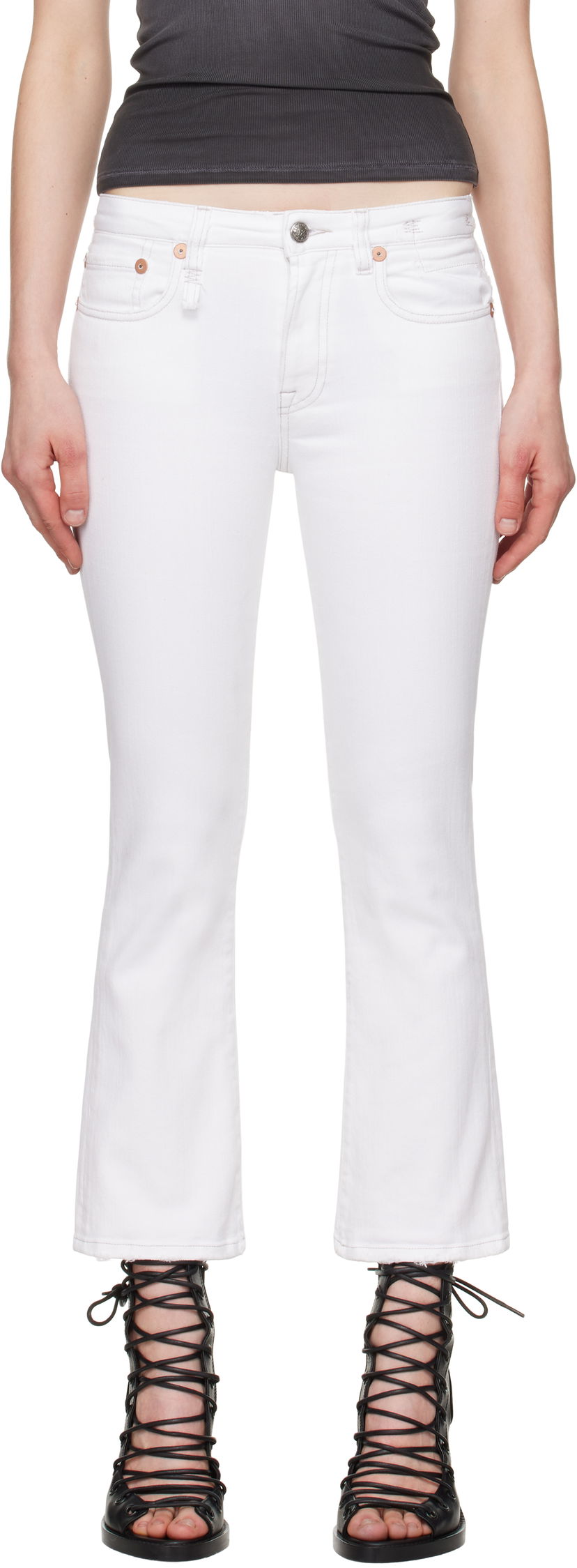 Jeans R13 R13 Kick Fit Jeans Hvid | R13W0009-895A