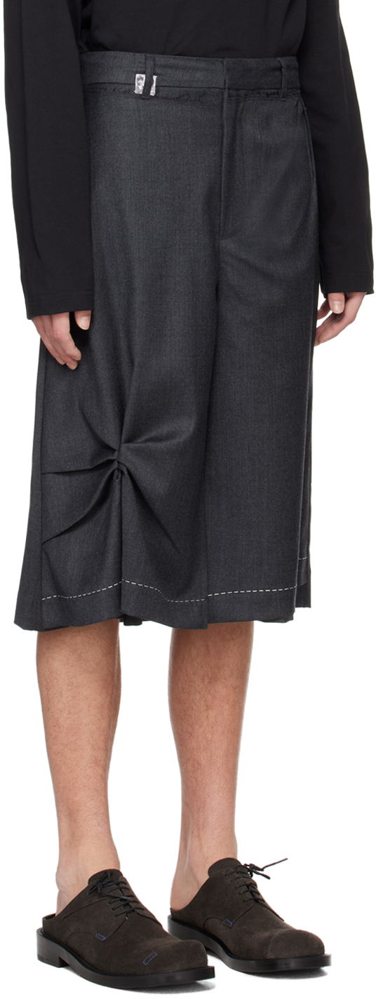 Shorts ADER ERROR Pleated Wide Leg Shorts Grå | BN01SSBT0206GR, 1