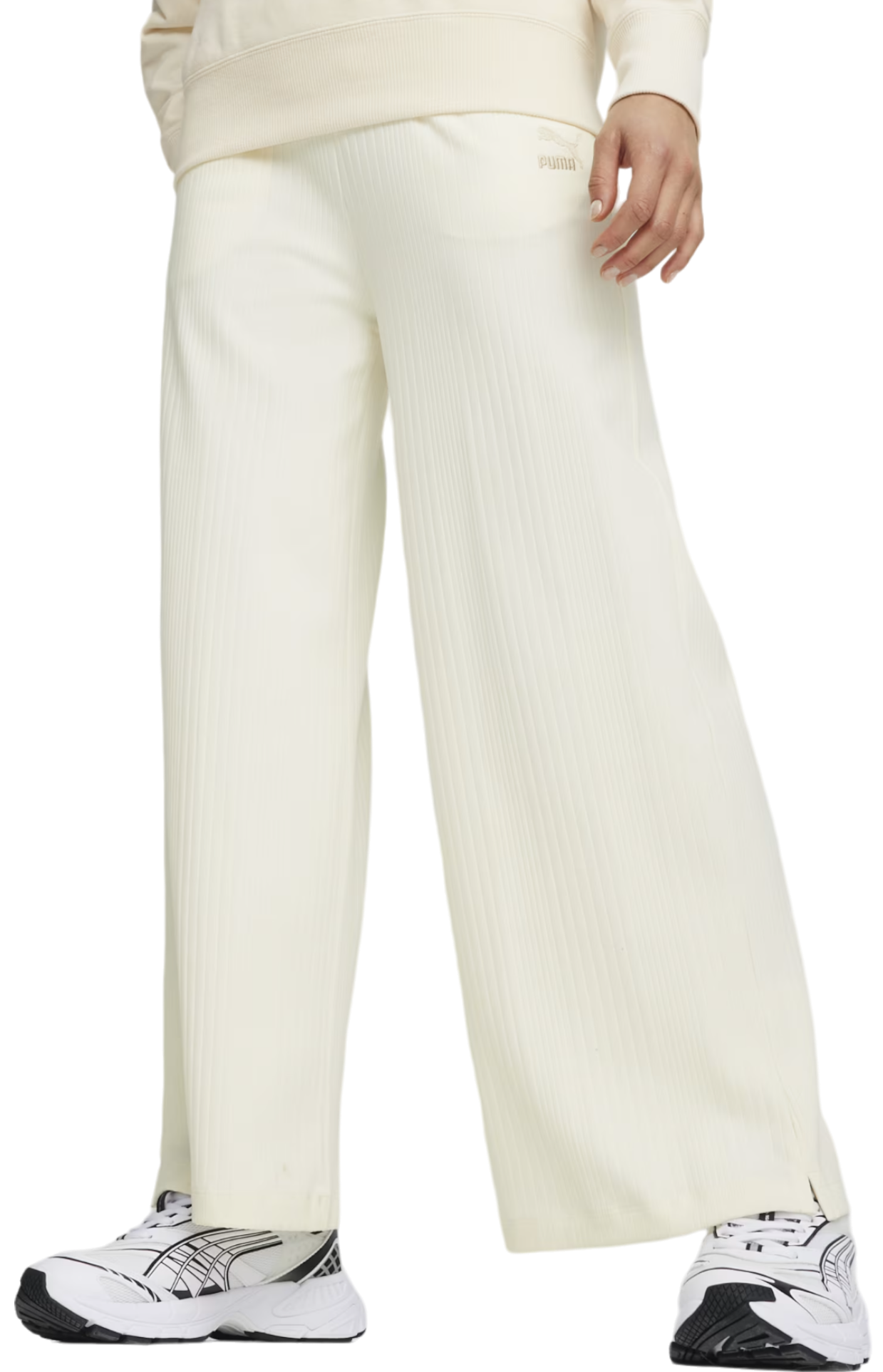 Joggingbukser Puma Classics Ribbed Relaxed Sweatpants Beige | 624268-66, 0