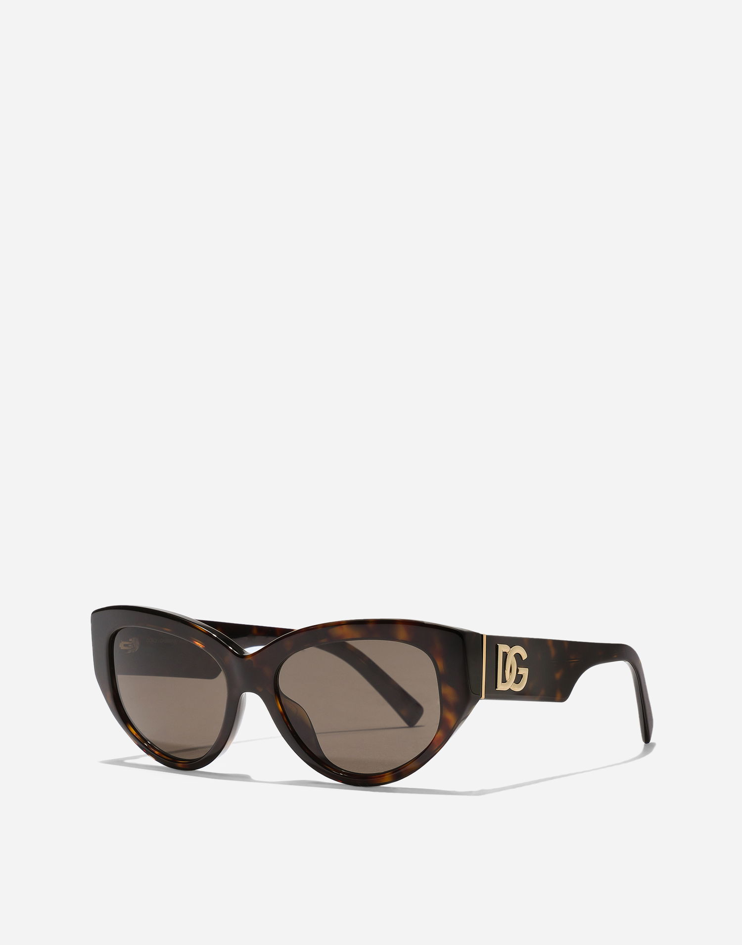 Solbriller Dolce & Gabbana Crossed Cat-Eye Acetate Sunglasses Onesize Brun | VG4514VP2739V000, 1