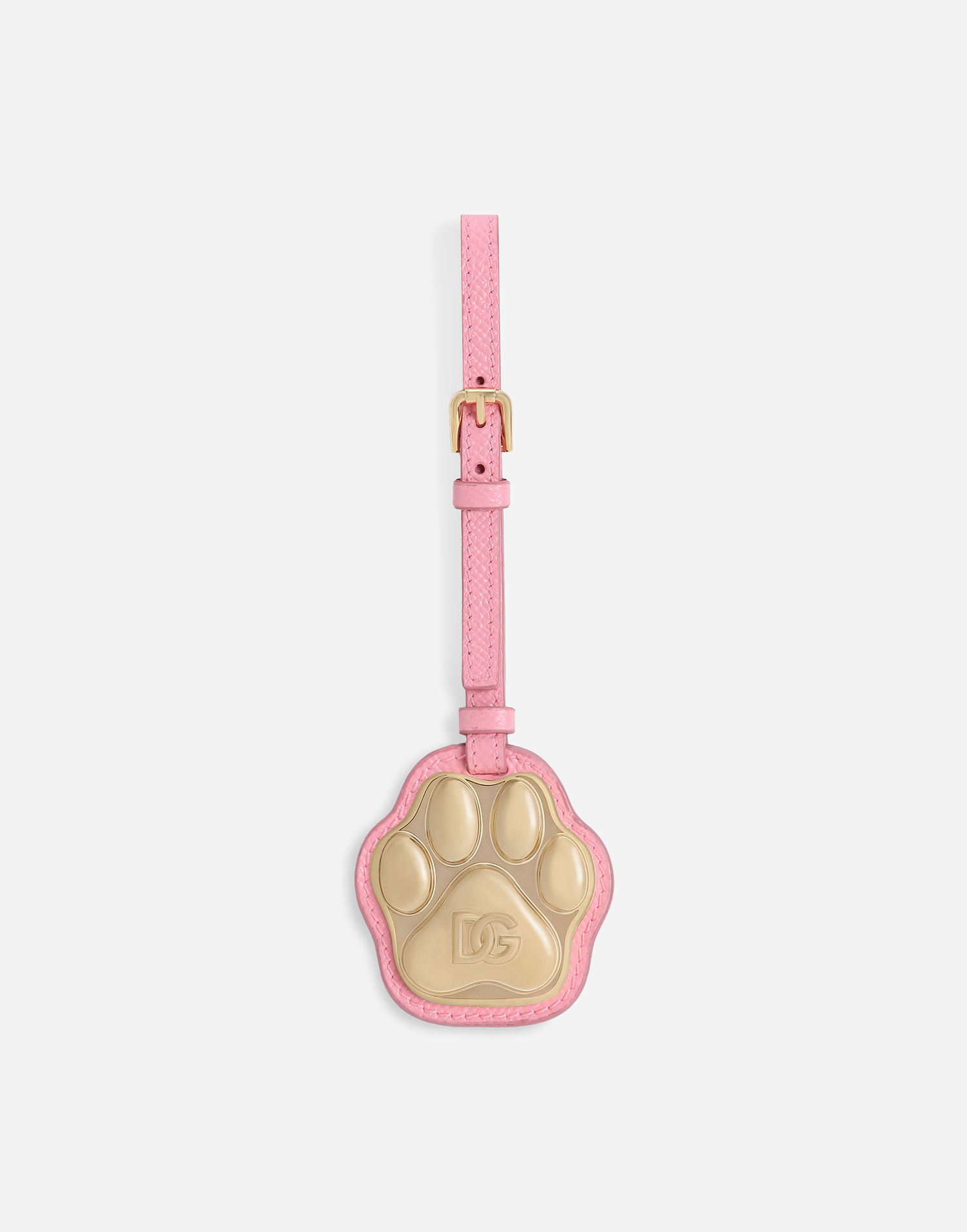 Nøgleringe Dolce & Gabbana Dolce & Gabbana Calfskin Paw Print Dog Charm Lyserød | BD0021A645280400, 0