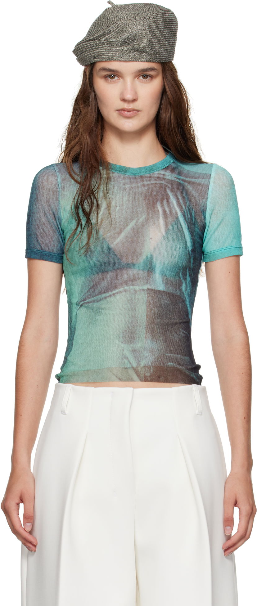 T-shirt Jean Paul Gaultier Jean Paul Gaultier 'The Water' Baby Tee Grøn | 25/03-W-TO313-M004P-5557