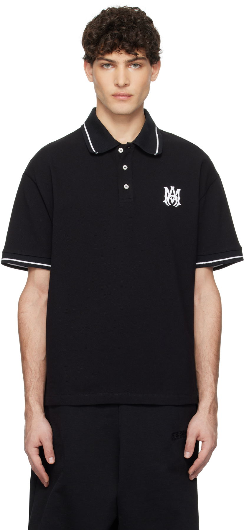Polo skjorte AMIRI AMIRI MA Core Logo Polo Sort | AMJYPO1009