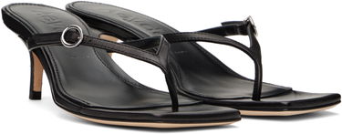 Tilbehør Aeyde Aeyde Leigh Leather Toe-Post Heeled Sandals Sort | A11-HS-GAIS55TB162-SS25-800-007, 3