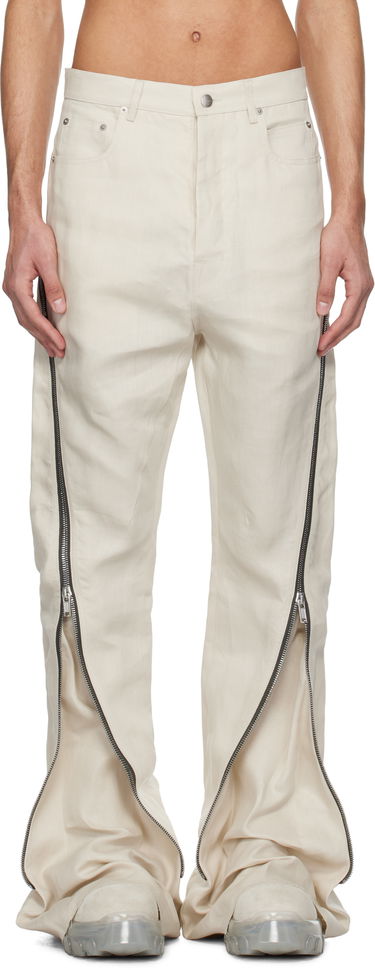 Jeans Rick Owens Rick Owens Hollywood Bolan Banana Jeans Hvid | RU01E5343 TWL, 0