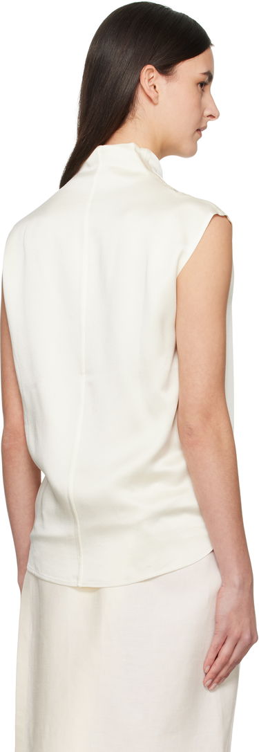 Tanktop TOTEME TOTEME Sleeveless Funnel Neck Blouse Hvid | 251-WRT0460-FB0344, 2