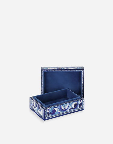 Home decor Dolce & Gabbana Dolce & Gabbana Small Decorated Plexiglass Box Blå | TCC202TCAMYUB008, 3