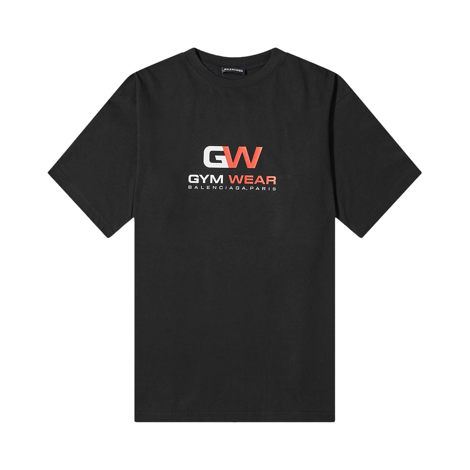 T-shirt Balenciaga Gym Wear Logo Tee Sort | 620969 TIVD5 1000, 1