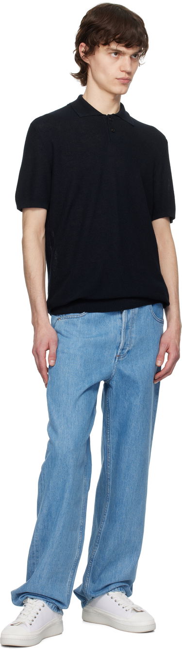 Polo skjorte A.P.C. A.P.C. Jay Knit Polo Shirt Mørkeblå | VIAJC-H23315, 3