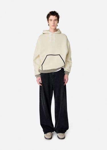 Sweatshirt AXEL ARIGATO Relaxed-Fit Hoodie with Striped Trim Beige | A2974003, 4